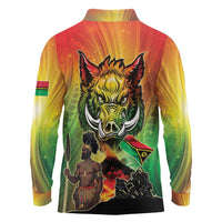 Vanuatu July 30th 1980 Long Sleeve Polo Shirt Happy Independence Day LT05 - Polynesian Pride