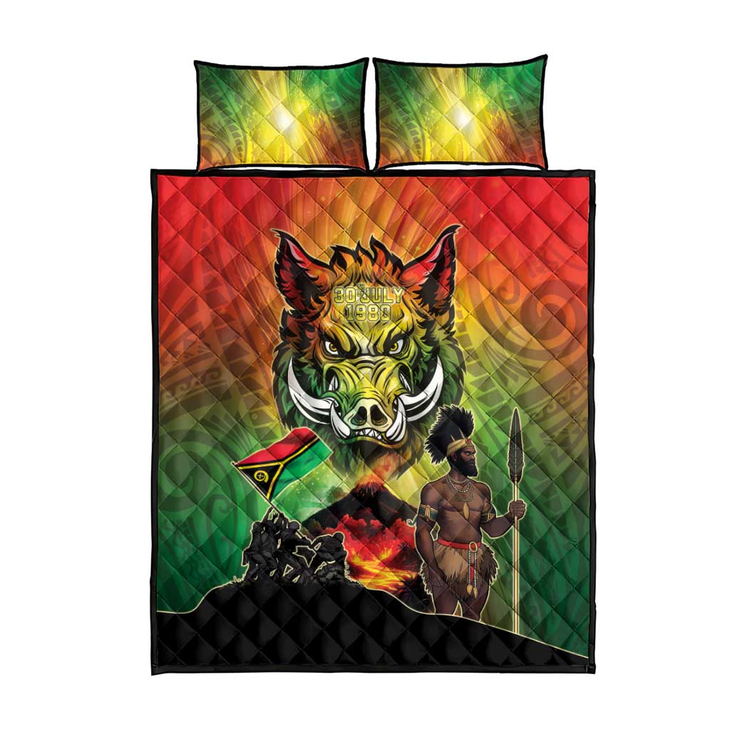 Vanuatu July 30th 1980 Quilt Bed Set Happy Independence Day - Polynesian Pride