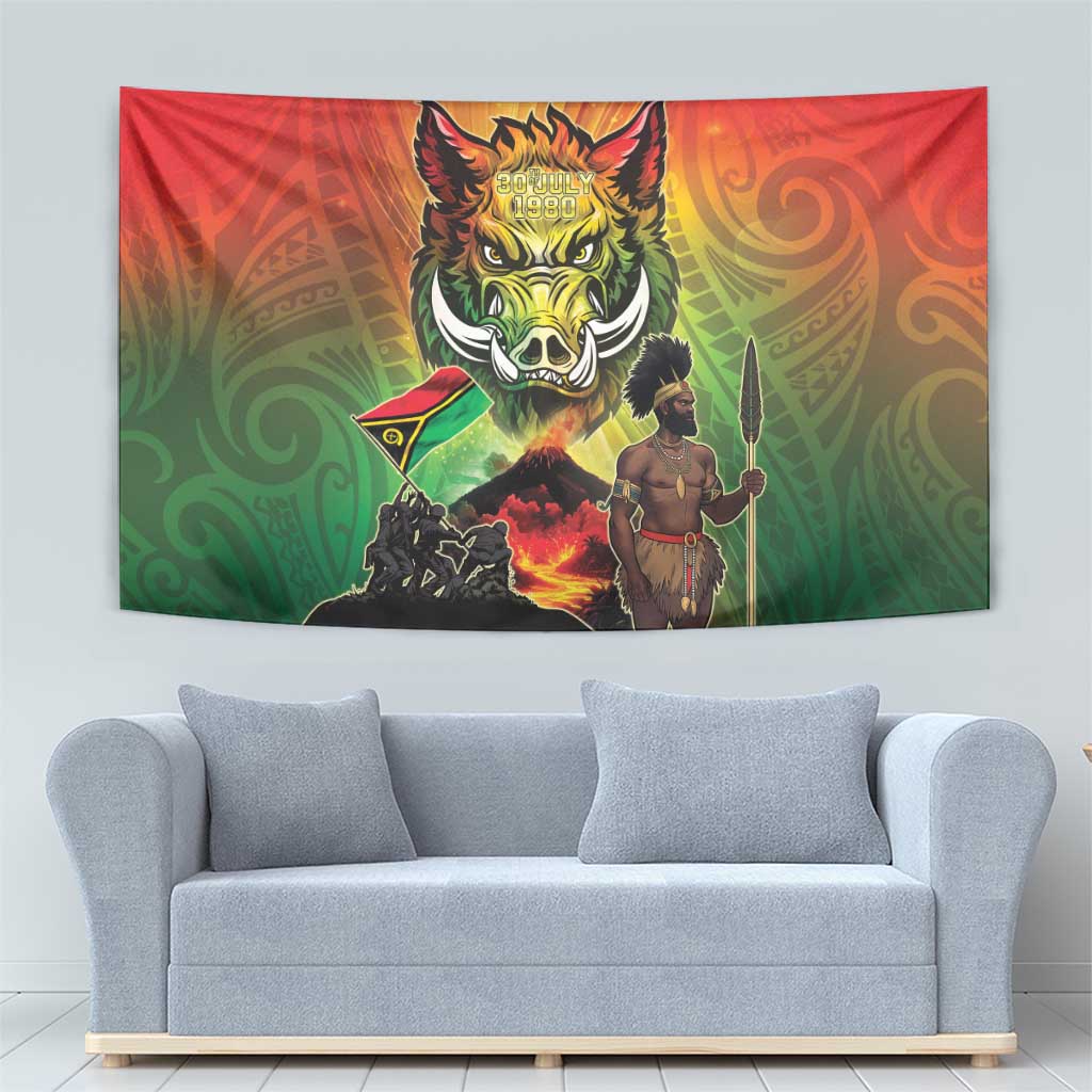 Vanuatu July 30th 1980 Tapestry Happy Independence Day - Polynesian Pride
