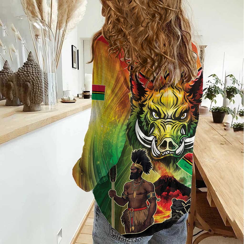 Vanuatu July 30th 1980 Women Casual Shirt Happy Independence Day - Polynesian Pride