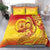 Vanuatu 45 Yia Indipendens Anivesari Bedding Set Tamtam Drum With Boar Tusk - Polynesian Pride