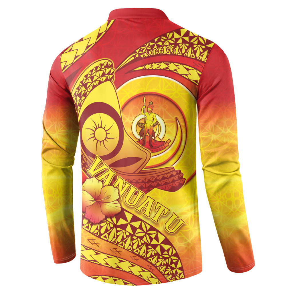 Vanuatu 46 Yia Indipendens Anivesari Button Sweatshirt Tamtam Drum With Boar Tusk LT05 - Polynesian Pride