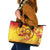Vanuatu 45 Yia Indipendens Anivesari Leather Tote Bag Tamtam Drum With Boar Tusk - Polynesian Pride