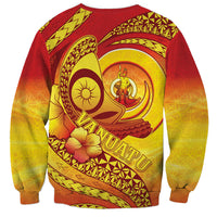 Vanuatu 46 Yia Indipendens Anivesari Sweatshirt Tamtam Drum With Boar Tusk LT05 - Polynesian Pride