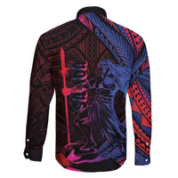 Samoan Pride Family Matching Off The Shoulder Long Sleeve Dress and Hawaiian Shirt The Tui Manua - Polynesian Pride