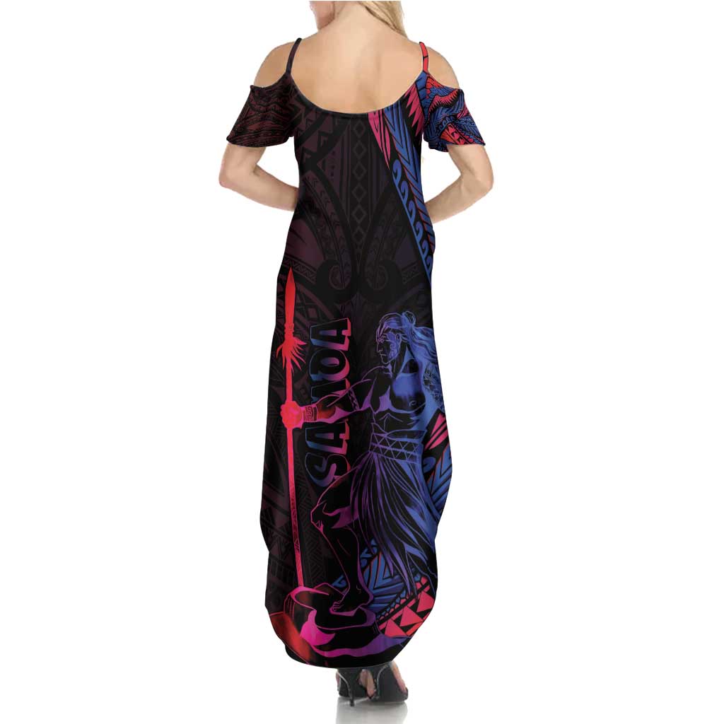 Samoan Pride Family Matching Summer Maxi Dress and Hawaiian Shirt The Tui Manua - Polynesian Pride
