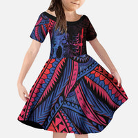 Samoan Pride Kid Short Sleeve Dress The Tui Manua - Polynesian Pride