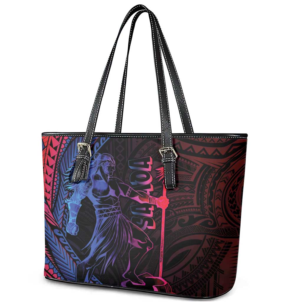 Samoan Pride Leather Tote Bag The Tui Manua - Polynesian Pride