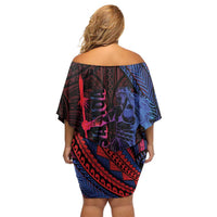 Samoan Pride Off Shoulder Short Dress The Tui Manua - Polynesian Pride
