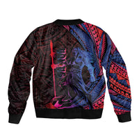 Samoan Pride Sleeve Zip Bomber Jacket The Tui Manua - Polynesian Pride