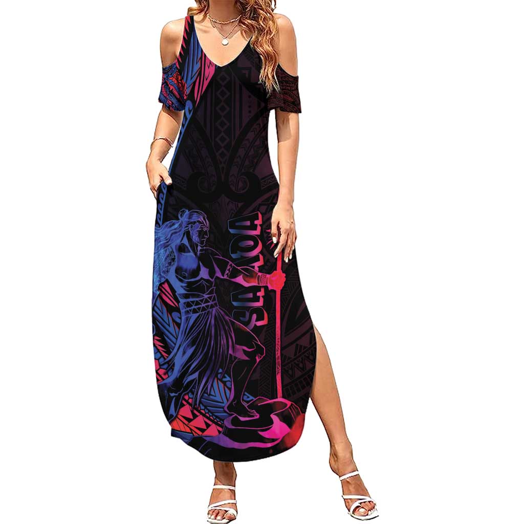Samoan Pride Summer Maxi Dress The Tui Manua - Polynesian Pride