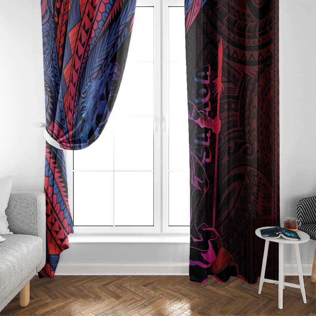 Samoan Pride Window Curtain The Tui Manua - Polynesian Pride