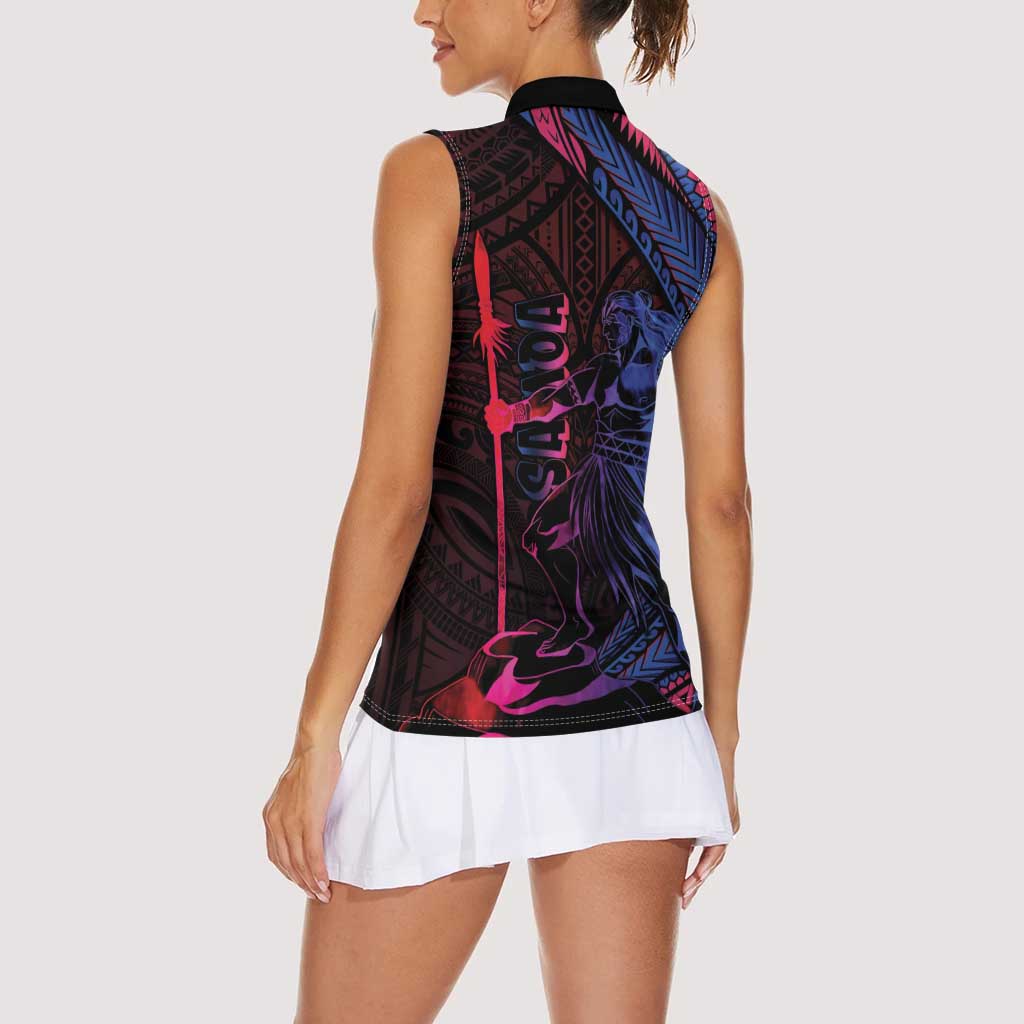 Samoan Pride Women Sleeveless Polo Shirt The Tui Manua - Polynesian Pride