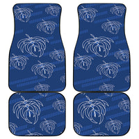 Aloha Hawaii Acacia Koa Leaves Car Mats Navy Kakau Tribal Pattern LT05 - Polynesian Pride