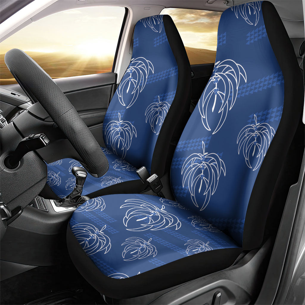 Aloha Hawaii Acacia Koa Leaves Car Seat Cover Navy Kakau Tribal Pattern LT05 - Polynesian Pride