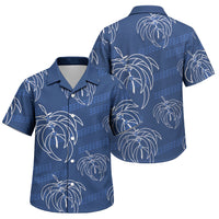 Aloha Hawaii Acacia Koa Leaves Family Matching Off Shoulder Maxi Dress and Hawaiian Shirt Navy Kakau Tribal Pattern LT05 Son's Shirt Navy - Polynesian Pride