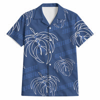 Aloha Hawaii Acacia Koa Leaves Hawaiian Shirt Navy Kakau Tribal Pattern LT05 Navy - Polynesian Pride