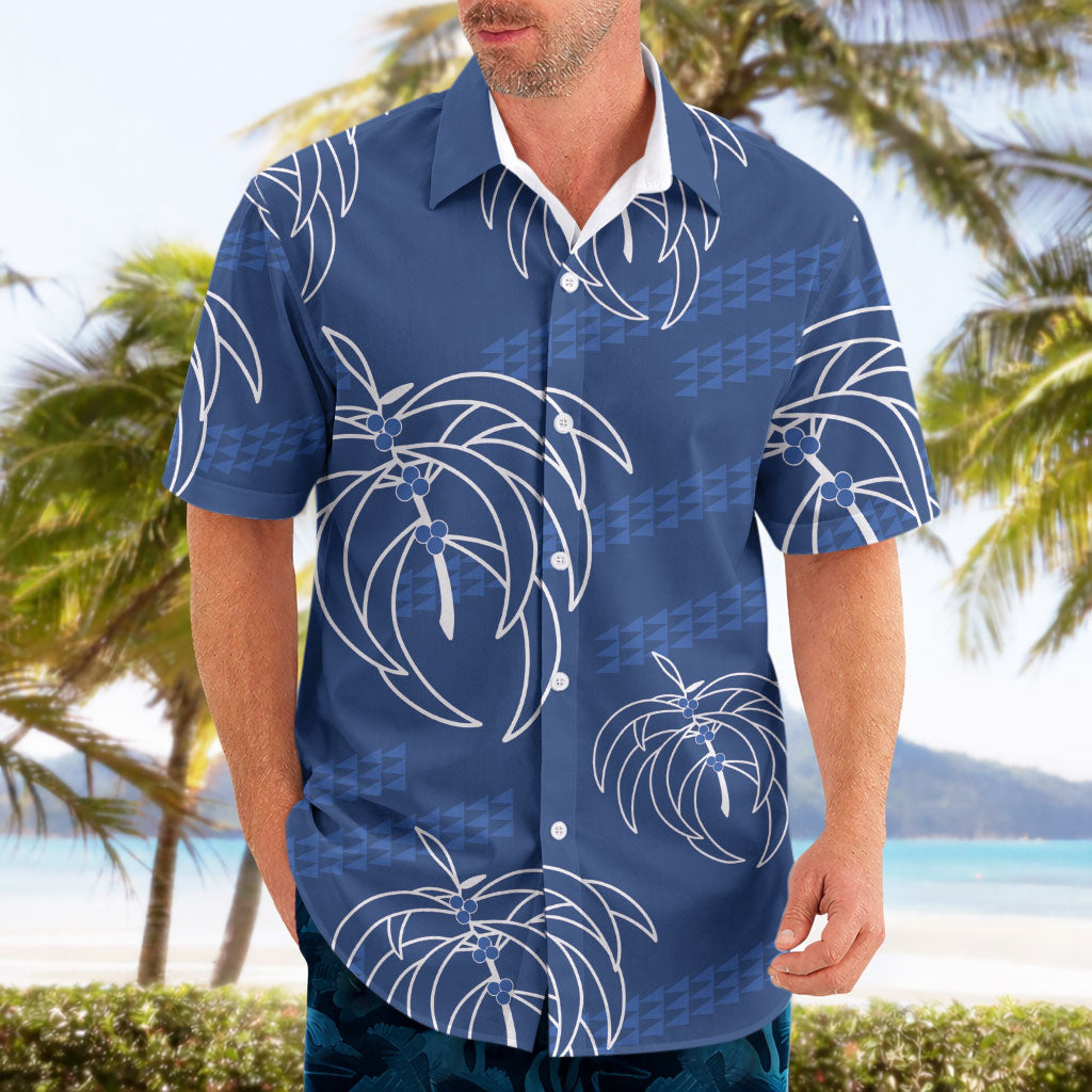 Aloha Hawaii Acacia Koa Leaves Hawaiian Shirt Navy Kakau Tribal Pattern LT05 - Polynesian Pride