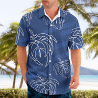 Aloha Hawaii Acacia Koa Leaves Hawaiian Shirt Navy Kakau Tribal Pattern LT05 - Polynesian Pride