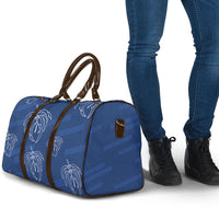 Aloha Hawaii Acacia Koa Leaves Travel Bag Navy Kakau Tribal Pattern LT05 - Polynesian Pride