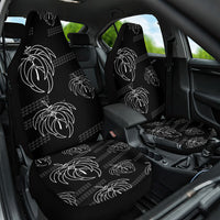 Aloha Hawaii Acacia Koa Leaves Car Seat Cover Black Kakau Tribal Pattern LT05 One Size Black - Polynesian Pride