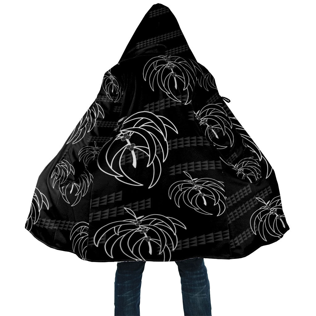 Aloha Hawaii Acacia Koa Leaves Cloak Black Kakau Tribal Pattern LT05 Unisex Black - Polynesian Pride