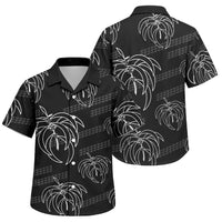 Aloha Hawaii Acacia Koa Leaves Family Matching Off Shoulder Maxi Dress and Hawaiian Shirt Black Kakau Tribal Pattern LT05 Son's Shirt Black - Polynesian Pride