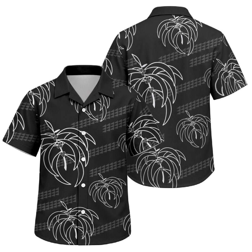 Aloha Hawaii Acacia Koa Leaves Family Matching Summer Maxi Dress and Hawaiian Shirt Black Kakau Tribal Pattern LT05 Son's Shirt Black - Polynesian Pride