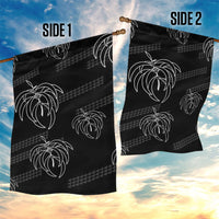 Aloha Hawaii Acacia Koa Leaves Garden Flag Black Kakau Tribal Pattern LT05 - Polynesian Pride