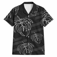 Aloha Hawaii Acacia Koa Leaves Hawaiian Shirt Black Kakau Tribal Pattern LT05 Black - Polynesian Pride
