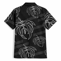 Aloha Hawaii Acacia Koa Leaves Hawaiian Shirt Black Kakau Tribal Pattern LT05 - Polynesian Pride