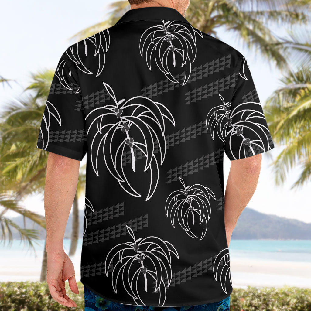 Aloha Hawaii Acacia Koa Leaves Hawaiian Shirt Black Kakau Tribal Pattern LT05 - Polynesian Pride