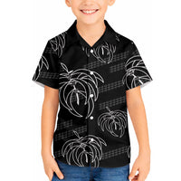 Aloha Hawaii Acacia Koa Leaves Hawaiian Shirt Black Kakau Tribal Pattern LT05 - Polynesian Pride