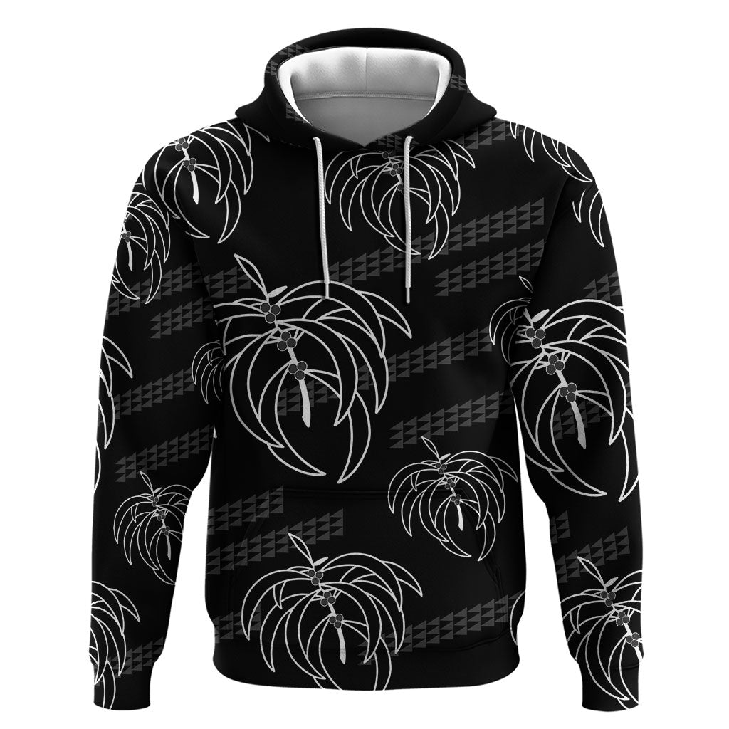 Aloha Hawaii Acacia Koa Leaves Hoodie Black Kakau Tribal Pattern LT05 Pullover Hoodie Black - Polynesian Pride