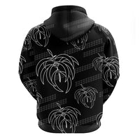 Aloha Hawaii Acacia Koa Leaves Hoodie Black Kakau Tribal Pattern LT05 - Polynesian Pride
