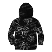 Aloha Hawaii Acacia Koa Leaves Kid Hoodie Black Kakau Tribal Pattern LT05 - Polynesian Pride