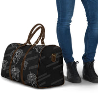 Aloha Hawaii Acacia Koa Leaves Travel Bag Black Kakau Tribal Pattern LT05 - Polynesian Pride