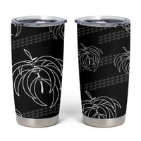 Aloha Hawaii Acacia Koa Leaves Tumbler Cup Black Kakau Tribal Pattern LT05 Black - Polynesian Pride