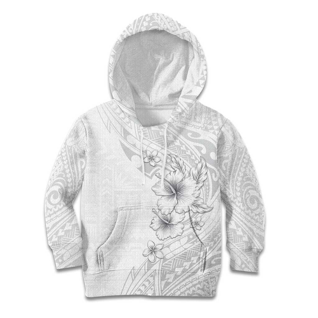 Lotu Tamaiti Samoa Kid Hoodie White Sunday Polynesian Tribal Pattern Elegant Style LT05 Hoodie White - Polynesian Pride