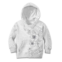 Lotu Tamaiti Samoa Kid Hoodie White Sunday Polynesian Tribal Pattern Elegant Style LT05 Hoodie White - Polynesian Pride