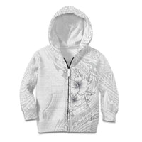 Lotu Tamaiti Samoa Kid Hoodie White Sunday Polynesian Tribal Pattern Elegant Style LT05 Zip Hoodie White - Polynesian Pride