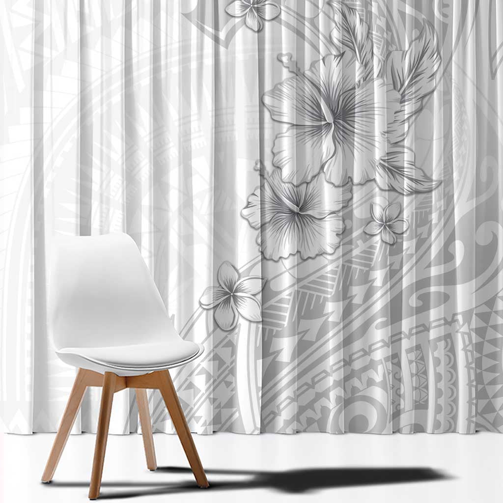Lotu Tamaiti Samoa Window Curtain White Sunday Polynesian Tribal Pattern Elegant Style