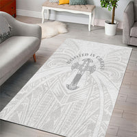 Samoa Christian Area Rug Rooted In Christ Polynesian Cross LT05 - Polynesian Pride