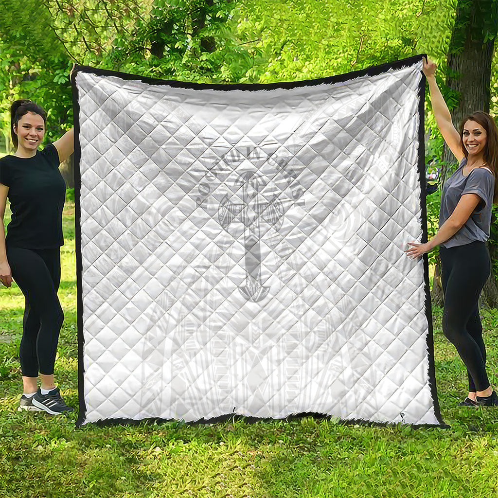 Samoa Christian Quilt Rooted In Christ Polynesian Cross LT05 - Polynesian Pride