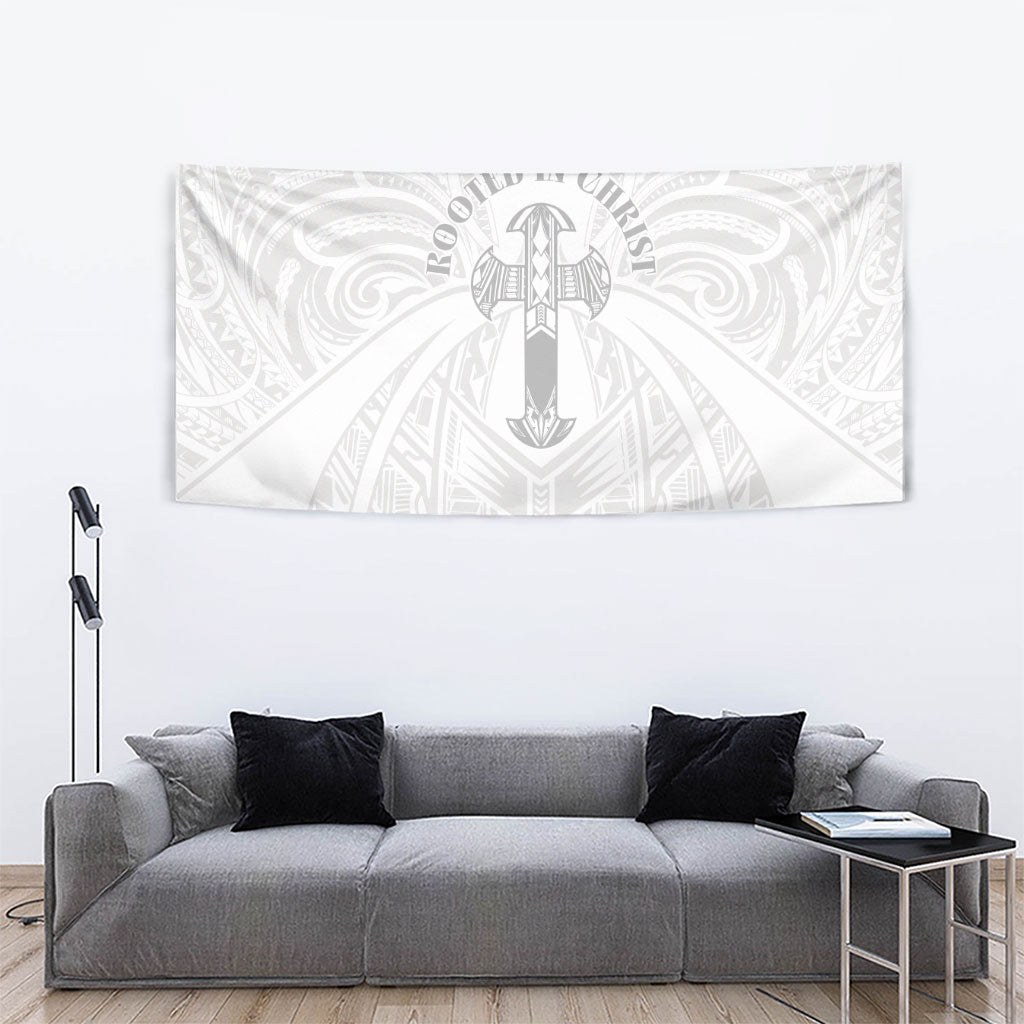 Samoa Christian Tapestry Rooted In Christ Polynesian Cross LT05 - Polynesian Pride
