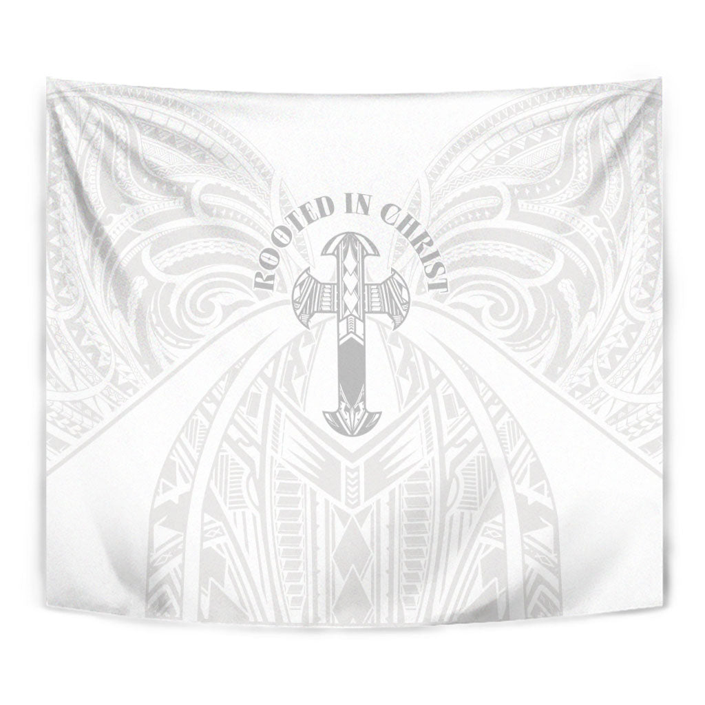 Samoa Christian Tapestry Rooted In Christ Polynesian Cross LT05 - Polynesian Pride