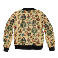 Hawaii Halloween Sleeve Zip Bomber Jacket Spooky Tropical Hula Zombie LT05 - Polynesian Pride