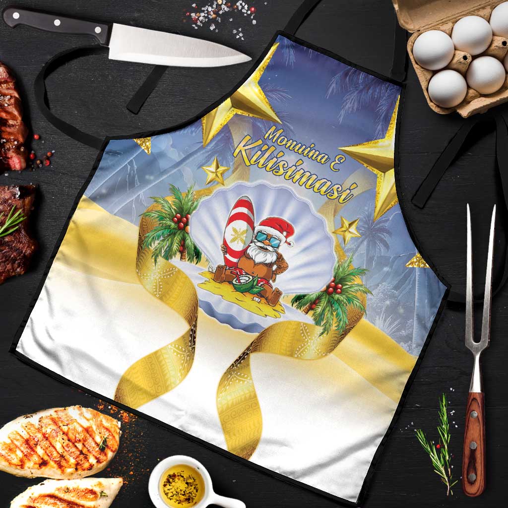 Niue Christmas Apron Seashell Santa Beach Vibes - Polynesian Pride