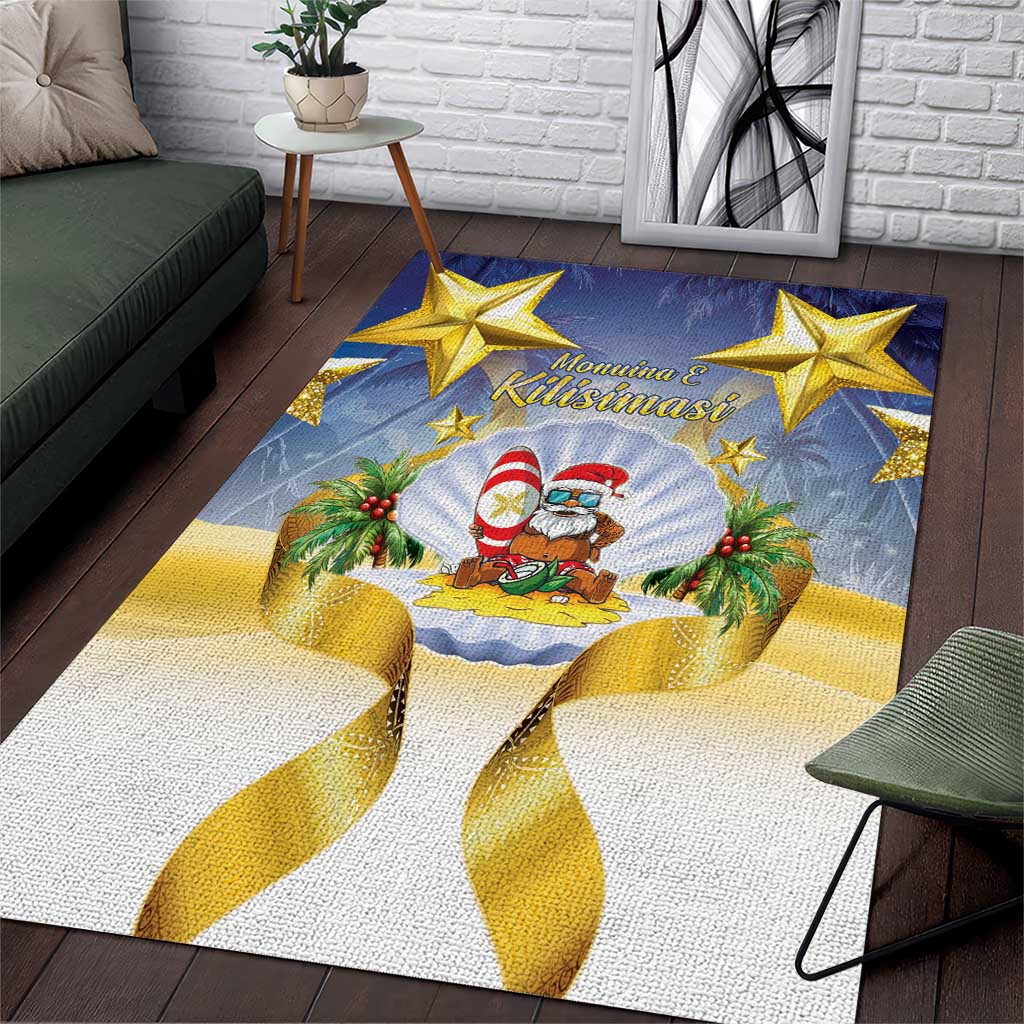 Niue Christmas Area Rug Seashell Santa Beach Vibes - Polynesian Pride