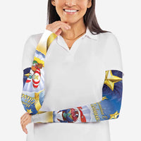 Niue Christmas Arm Sleeves Seashell Santa Beach Vibes - Polynesian Pride